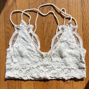 Free People Strappy White Lace Bralette